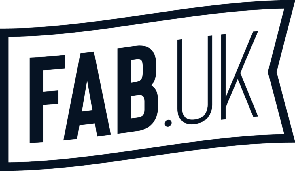Fab UK Logo White